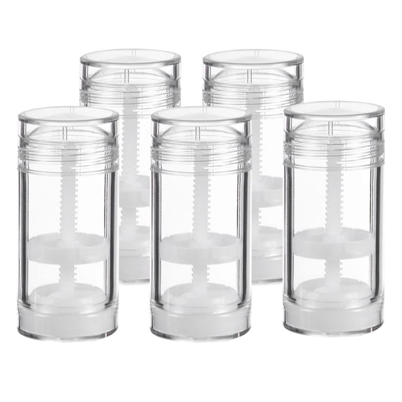 SEWOART 5Pcs Durable Transparent Plastic Deodorant Containers for Homemade Creams