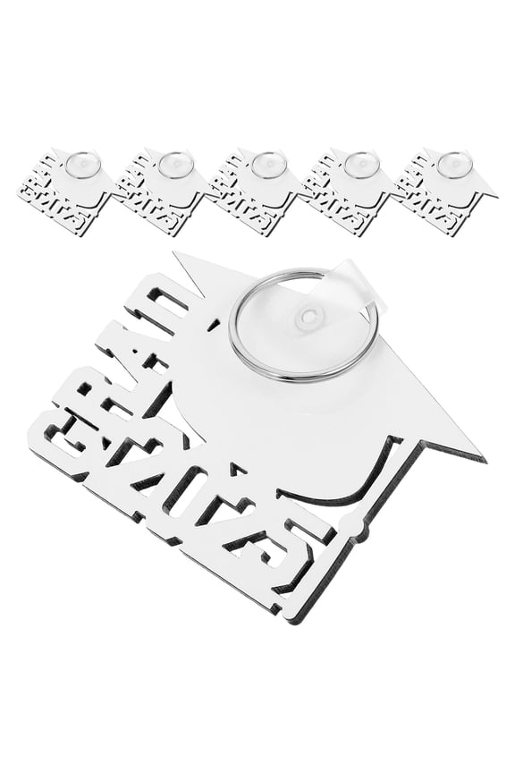 6Pcs 2025 Graduation Sublimation Keyrings White Mdf Craft Keychains Photo Holder