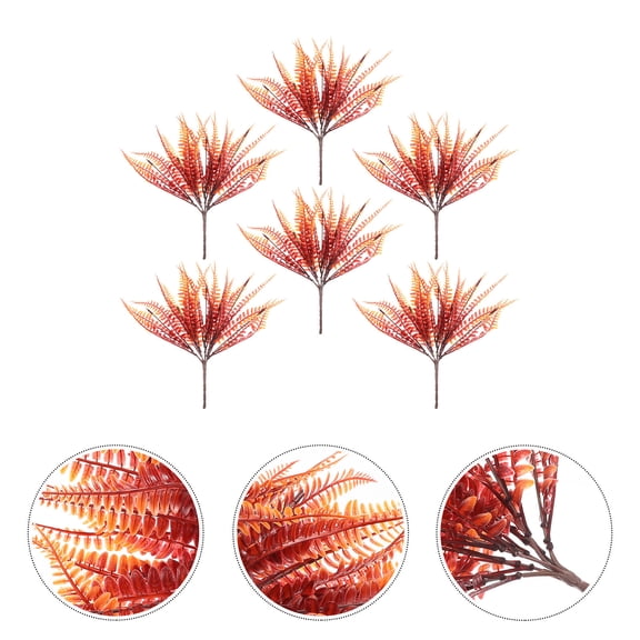 SEWOART 6Pcs Simulation Fern Leaves Artificial Fern Picks for Home Decor and Plant Arrangement Supplies