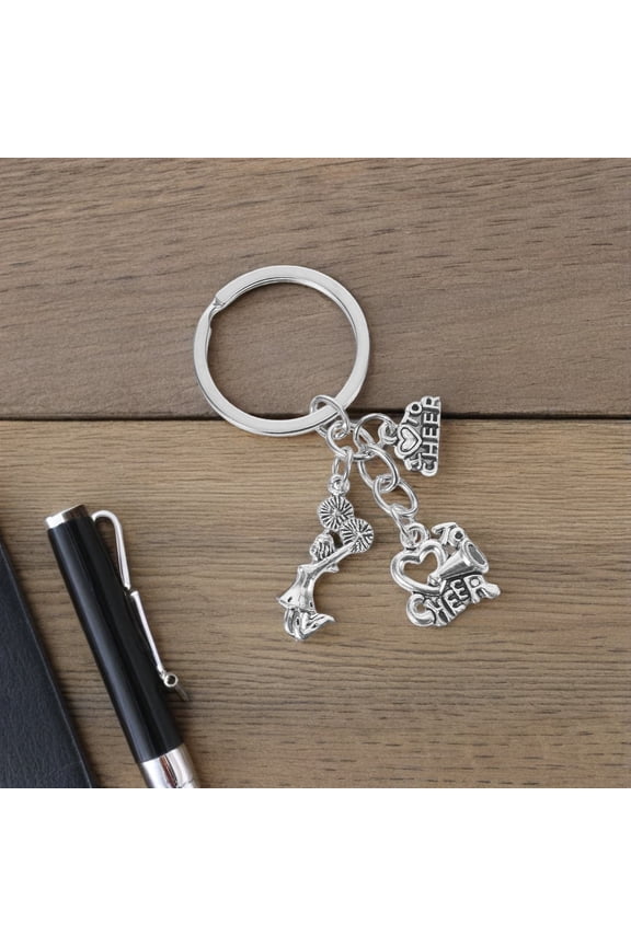 6Pcs Cheerleader Keychains for Backpacks and Purses Lightweight Spirit Charm Party Favor