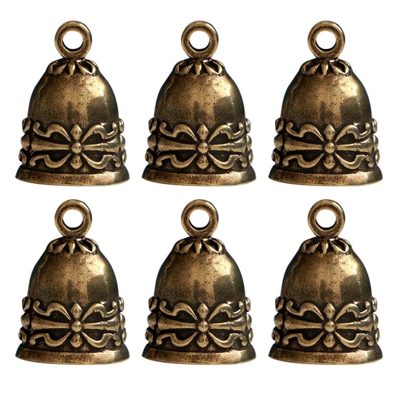 SEWOART 6-Pack Vintage Brass for Crafts, Golden Bells with Charming Sound for Holiday Decorations