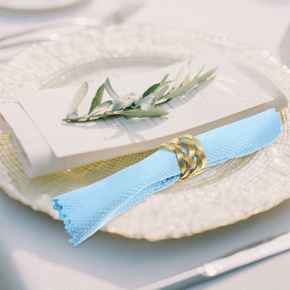 SEWOART Dinner Napkin Rings Napkin Buckle Metal Napkin Holder for Homeowners for Tsgiving 6Pcs