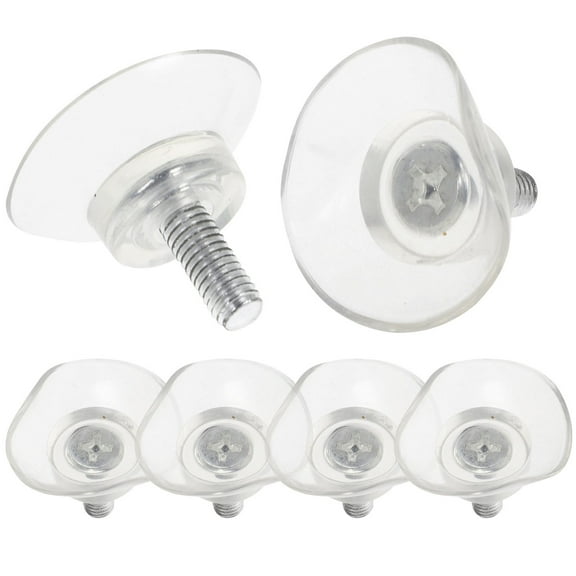 SEWOART Suction Cup Clear PVC Round for Glass Table 6pcs