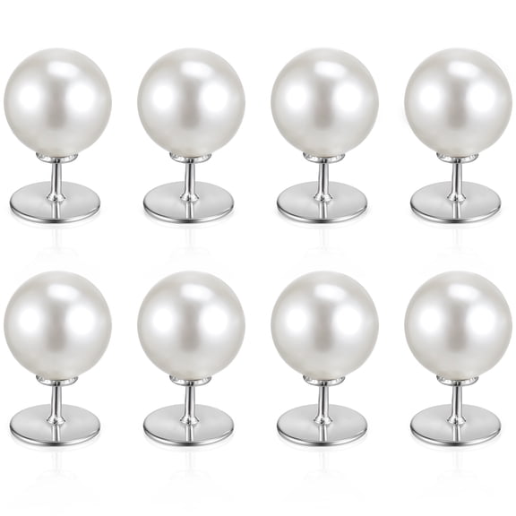 SEWOART 8 Pcs Safety Button Pins Anti Exposure Brooch Pin Round Elegant Versatile Usage for Women's Shirt