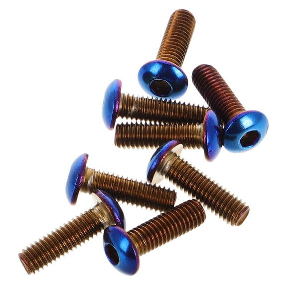 SEWOART 8Pcs M5x0.8 Round Steering Wheel Screws Metal Racing Fixing Bolts with Easy Installation