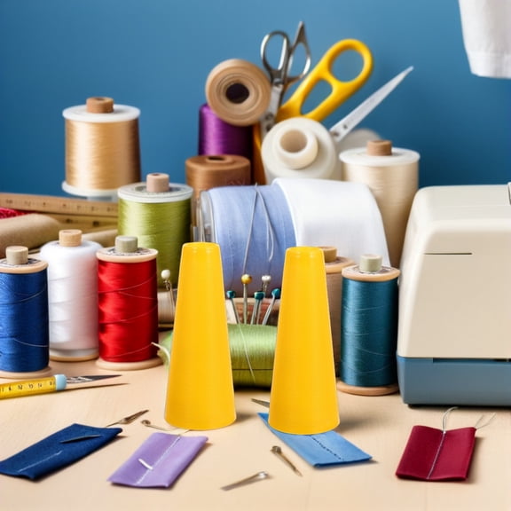 SEWOART Yellow Yarn Organizer Tubes for Crafting, Plastic Bobbins Compatible with Various Sewing Machines