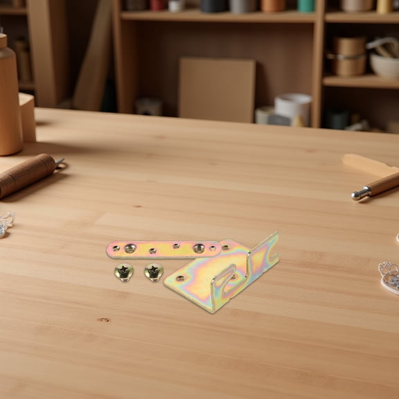 SEWOART 8Sets Invisible Bed Frame Hardware Kit with Metal Brackets Screws for Home Bed Rail Support