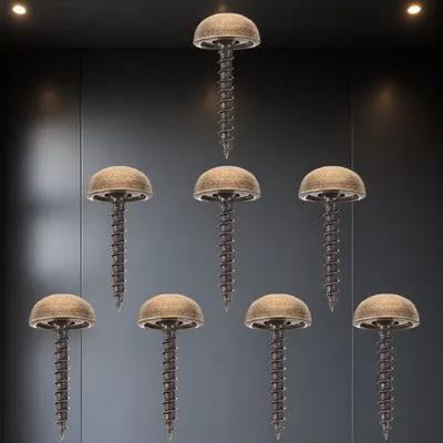 SEWOART 8Pcs Brass Screw Caps Covers for Wood Furniture and Wall Mounting