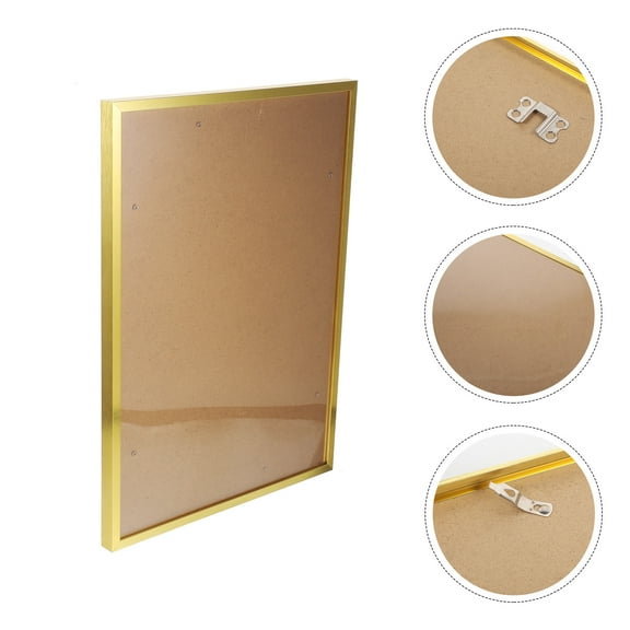 SEWOART Award Certificate Display Stand Golden Aluminium Alloy Narrow Edge Design Wall Mountable 1Pcs