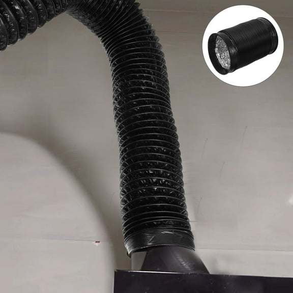 SEWOART Flexible Black Dryer Vent Hose, Thick Aluminum Foil, Easy Installation, for Ducting