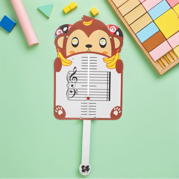 SEWOART Music Education Tool Multi Color Music Staff Whiteboard with Engaging Monkey Design