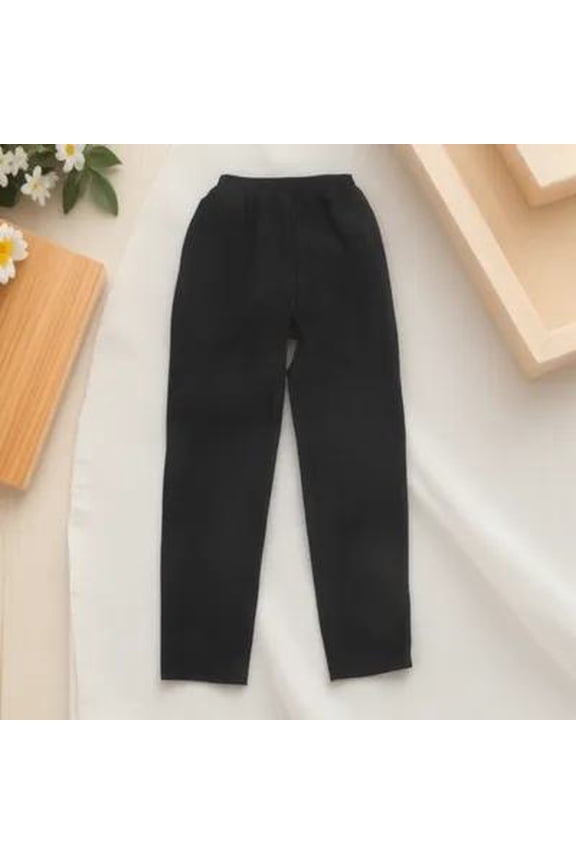 Premium Polyester Cotton Chef Work Pants Black for Hotel and Restaurant