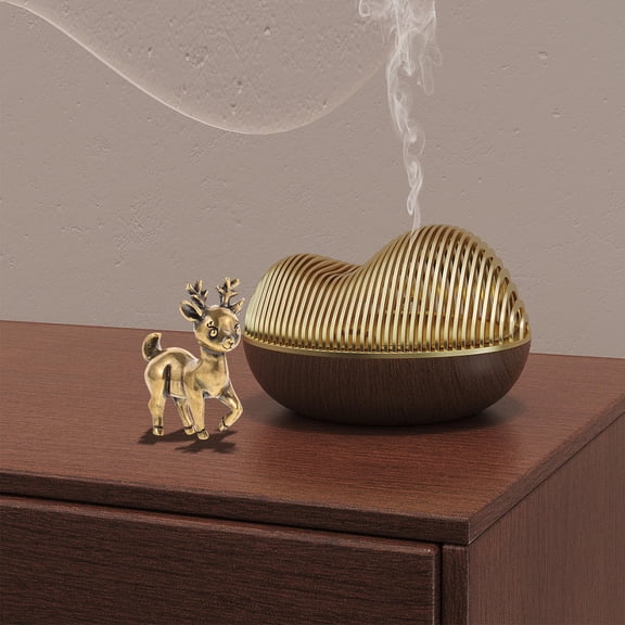 SEWOART Creative Brass Deer Ornament with Sturdy Material and Elegant Golden Finish for Tabletop Display