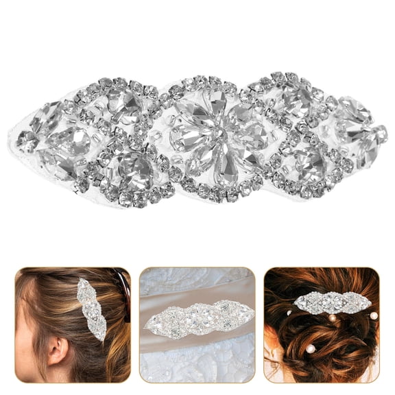 SEWOART Appliques Embellishment Embroidery Patches Rhinestone Applique Decorative Custom Shape Women 1Pcs
