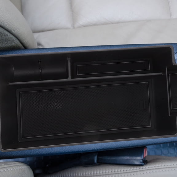 SEWOART Car Center Console Organizer Tray Black ABS Scratch Resistant Storage Box for Automotive Interior Accessories