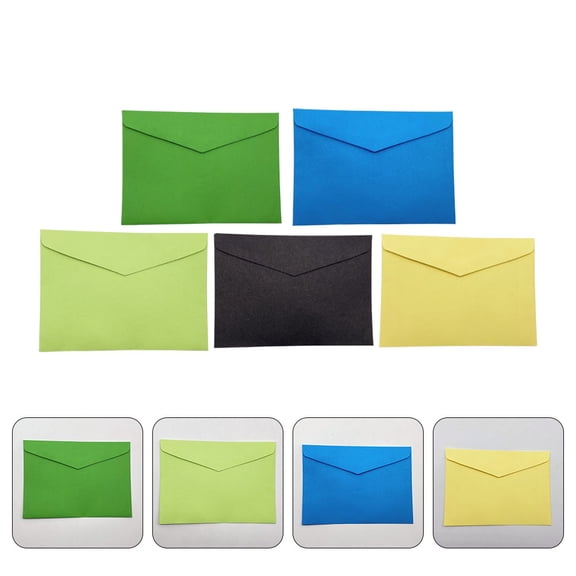 SEWOART 50Pcs Multipurpose Assorted Color Envelopes for Mail Postcard and Card Storage