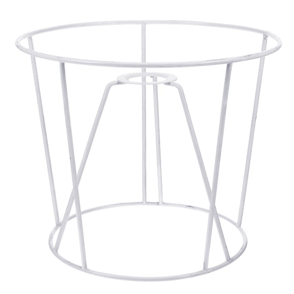 SEWOART Pendant Ceiling Light Frame White Wire Cage for Custom Lampshade Decoration