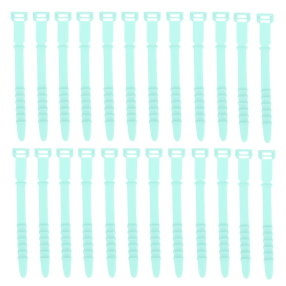 SEWOART 50Pcs Adjustable Silicone Cable Straps Cable Holder for Earphone Mouse and Charging Cords