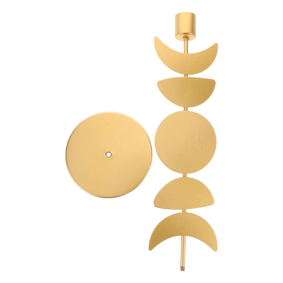 SEWOART Golden Iron Candlestick Holder Decorative Vintage Moon and Star Design for Wedding and Home Centerpiece