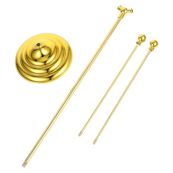 SEWOART Desktop Flag Pole Stand with Broad Stable Base and Golden Finish for Office Use