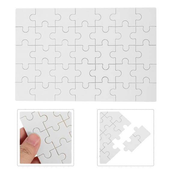 SEWOART 10 Sheets Sublimation Puzzle Blanks For DIY Crafts And Parties