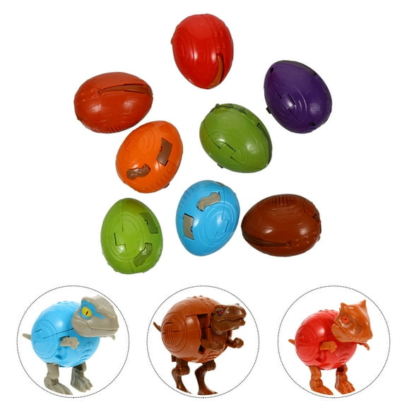 SEWOART 1Set Transform Dinosaur Egg Plaything Assorted Color Various Dinosaur Styles