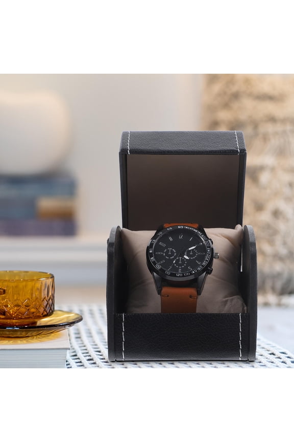 Jewelry Case Sturdy Black for Watches with Removable Cushion Perfect for Travel