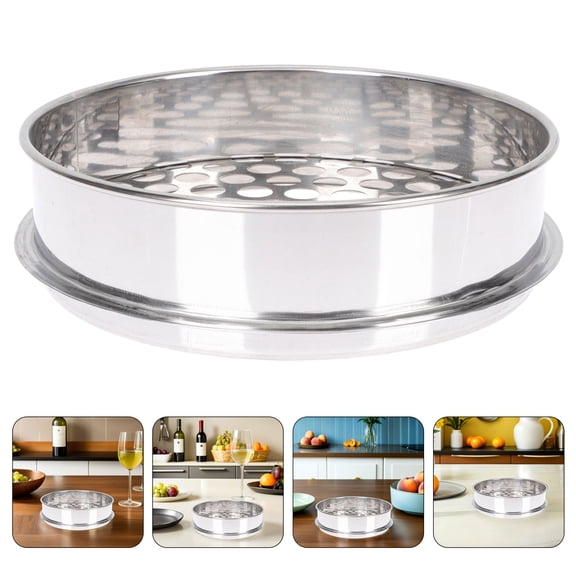 SEWOART Plated Silver Stainless Steel Bean Sifter with Round Hole Design for Efficient Home Use