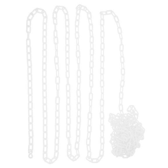 SEWOART Plastic Safety Chain White for Traffic and Construction Outdoor Use