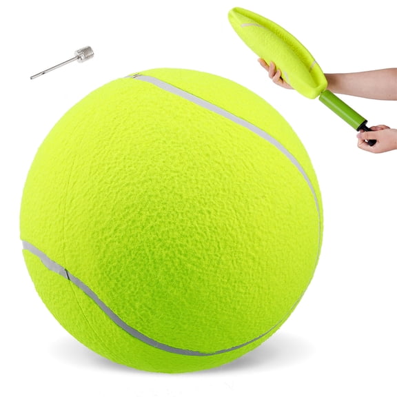 SEWOART Interactive Dog Toys Ball Giant Tennis Ball Light Green Nylon 1Pack