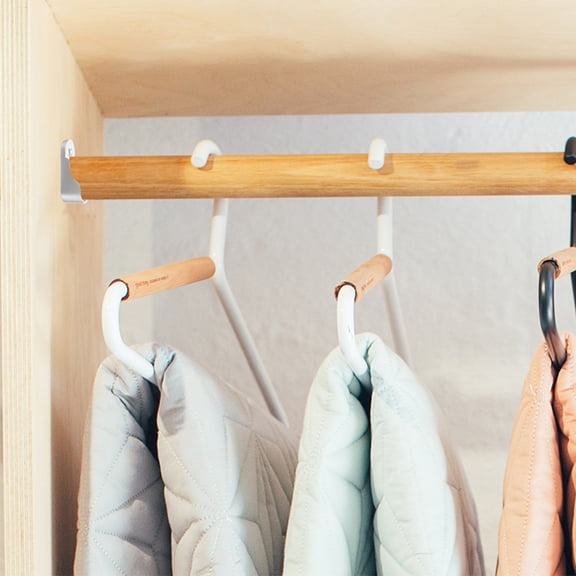 SEWOART Plated Silver Clothes Rod Seat for Closet Support with Premium Thickened Material and Modern Look