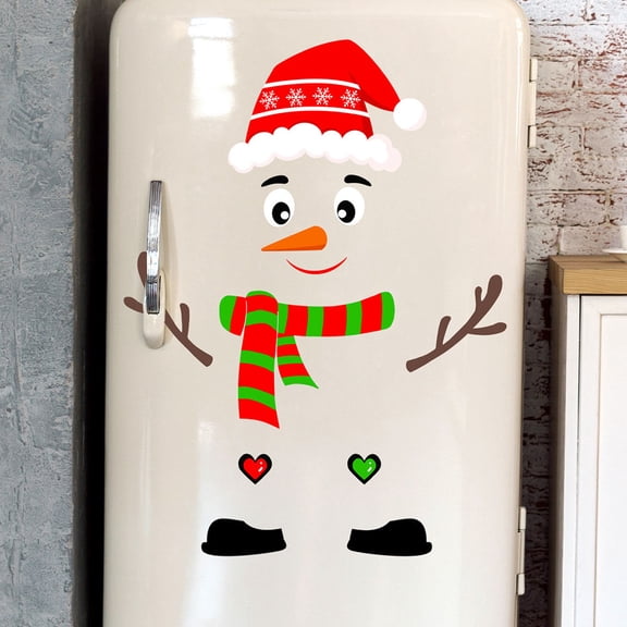 SEWOART Winter Window Decals Snowman Stickers PVC Assorted Colors 1 Set Holiday Home Decor for Festive Seasonal Decoration