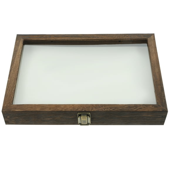 SEWOART Wooden Insect Display Case Assorted Color Acrylic Lid for Specimens Home
