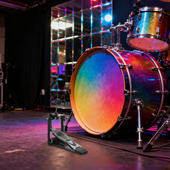 SEWOART Kick Drum Foot Pedal Accessory with Wear Resistant Metal Beater for Professional and Beginner Use