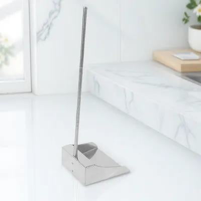 SEWOART Handle Dustpan Stainless Steel Cleaning Tool for Home Use and Easy Waste Collection