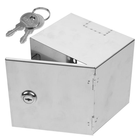 SEWOART 1Set Weatherproof Outlet Box for Outdoor Use Stainless Steel Socket Protective Box with Lock