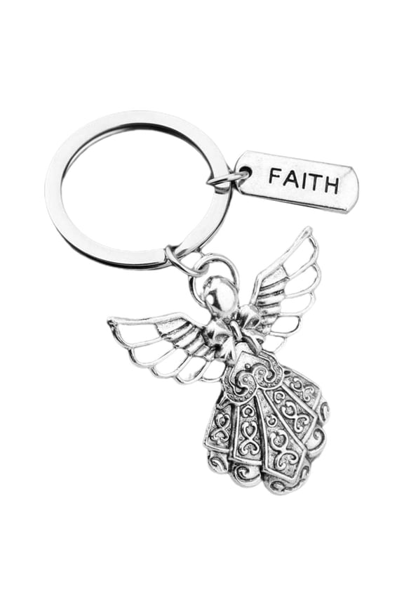 Guardian Angel Charm Keychain Made with Alloy for Baptism and Funeral Use
