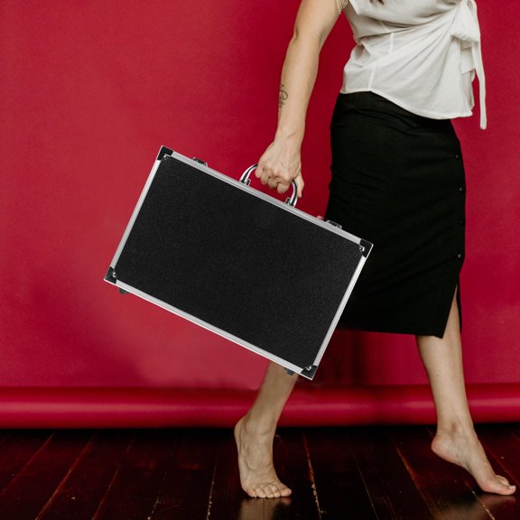 SEWOART Alloy Mic Case Black - Lightweight Crush-Proof with Foam Layer