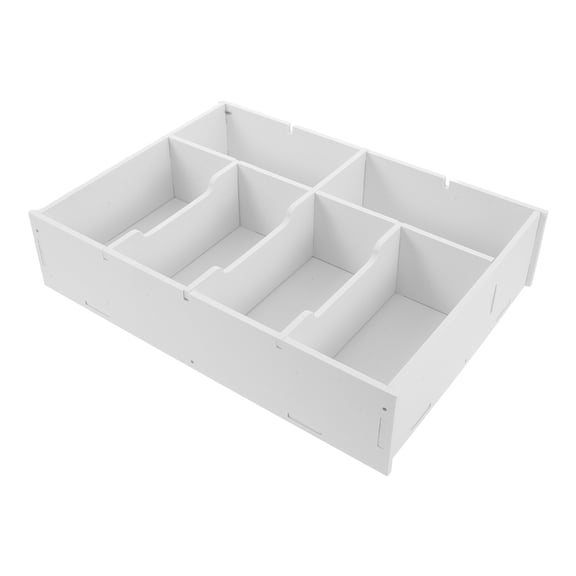 SEWOART Simple Appearance Plastic Bins Money Register Box Beige PVC Wood-Plastic Composite 1Set