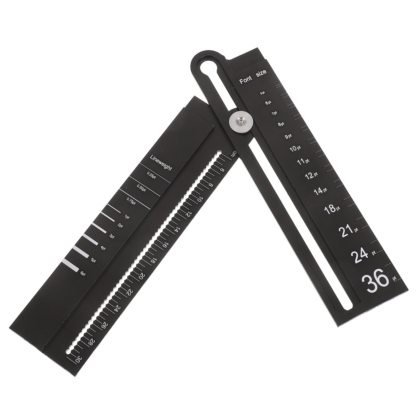SEWOART Aluminum Alloy Multifunctional Measuring Ruler with Compass Protractor for Engineering