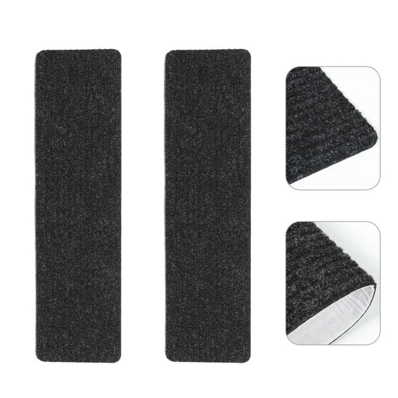 SEWOART 2-Pack Black Non- Stair Treads with Adhesive Backing for Enhanced Home Safety and Carpet