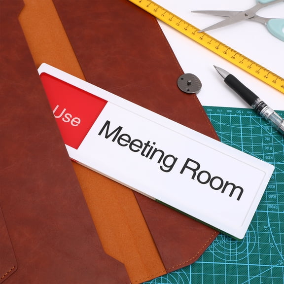 SEWOART White Acrylic Sliding Door Sign for Office Showing Occupied Or Vacant Room Status