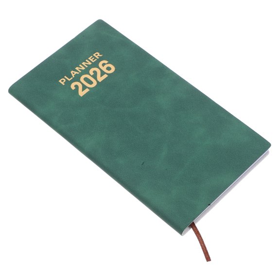 SEWOART Portable Dark Green Desk Planner Notebook with Sturdy Binding and Thick Paper for Daily Planning