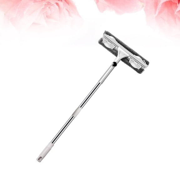 SEWOART Professional Fiber Cloth Window Scrub with Adjustable Rod for Indoor and Outdoor Cleaning