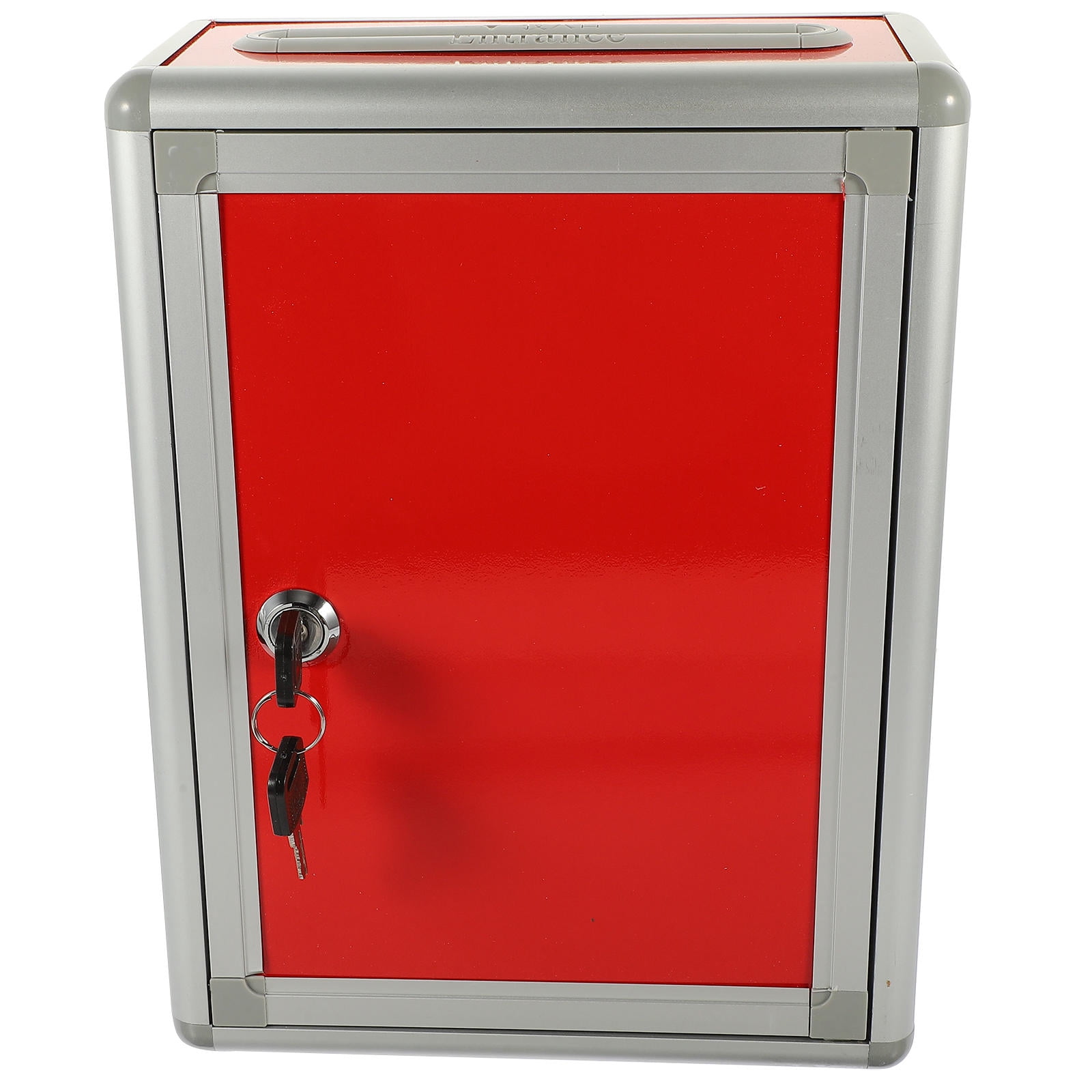 SEWOART Wall Mount Letter Box in Red Aluminum Alloy with Retro Style for Home and Office