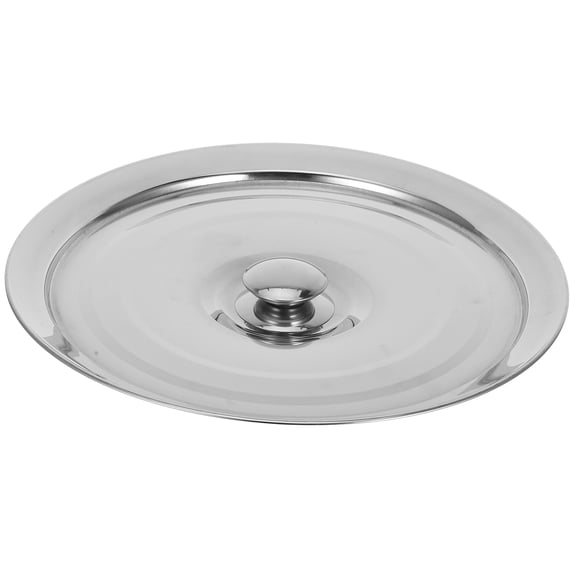 SEWOART Universal Kitchen Pot Lid Plated Silver Stainless Steel Cover with Sturdy Handle for Easy Use
