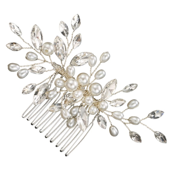 SEWOART Romantic White Wedding Hair Comb Bridal Hair Accessory for Brides