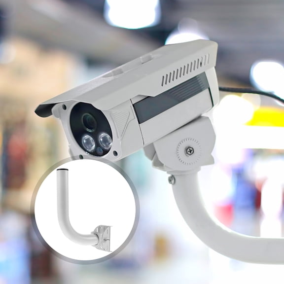 SEWOART Wall Mounted White Antenna Mount Bracket with Iron Pole for Outdoor Use