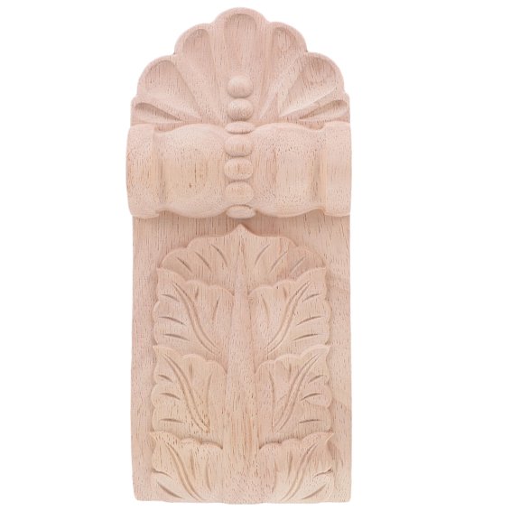 SEWOART Rustic Khaki Wood Corbels and Shelf Brackets with Elegant Carved Details for Beam and Island Support