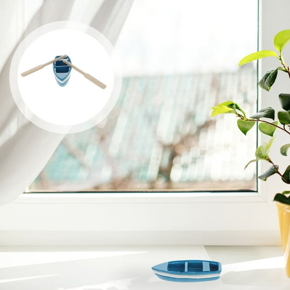 SEWOART Mini Boat Toy for Project Wood Bright Colors 1Pack Simulated Play Toy Living Room